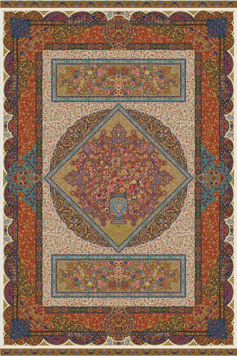 Silk carpet - code 5531
