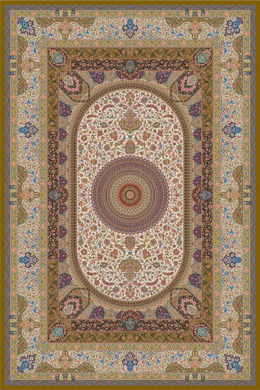 Silk carpet - code 5553